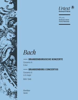 Bach, JS: Brandenburg. Konz. 3 G BWV1048