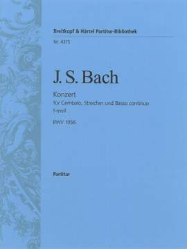 Bach, JS: Cembalokonzert f-moll BWV 1056