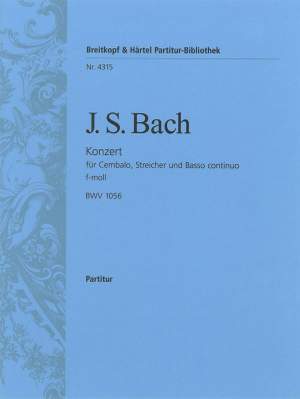 Bach, JS: Cembalokonzert f-moll BWV 1056
