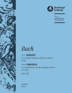Bach, JS: Cembalokonzert d-moll BWV 1063