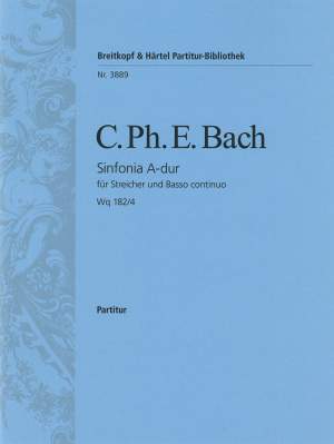 Bach, CPE: Symphonie Nr. 4 A-dur Wq 182/4
