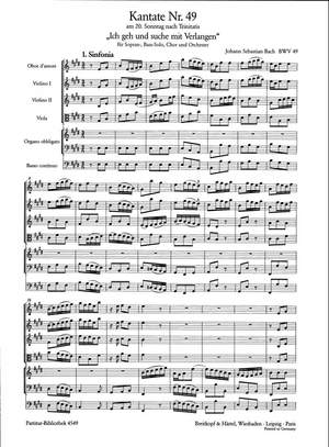 Bach, JS: Kantate 49 Ich geh und suche