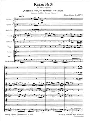 Bach, JS: Kantate 59 Wer mich liebet