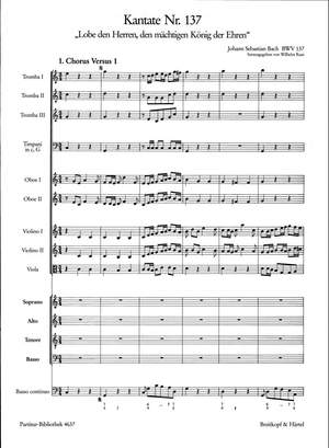 Bach, JS: Kantate 137 Lobe den Herren