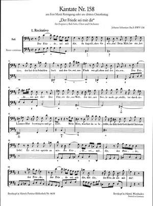 Bach, JS: Kantate 158 Der Friede sei mit