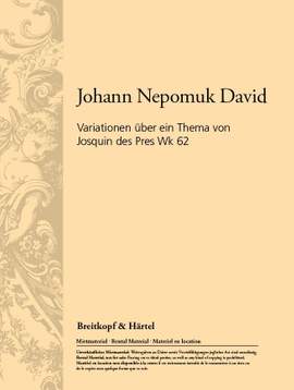 David: Variationen über Josquin Wk 62