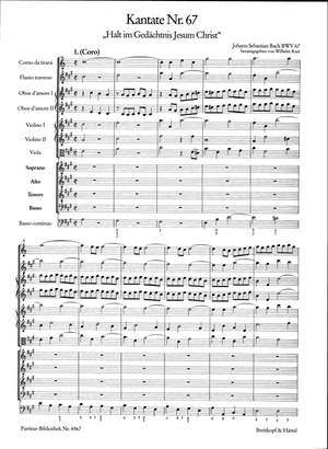 Bach, JS: Kantate 67 Halt im Gedächtnis