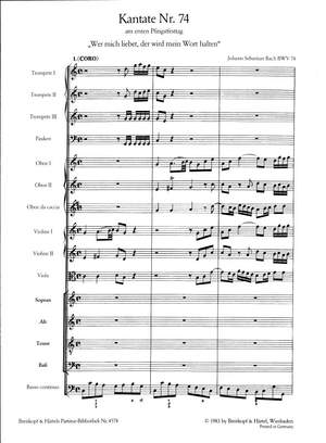 Bach, JS: Kantate 74 Wer mich liebet