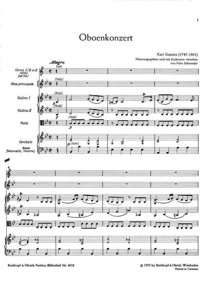 Stamitz: Oboenkonzert B-dur