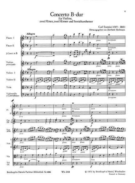 Stamitz: Violinkonzert B-dur