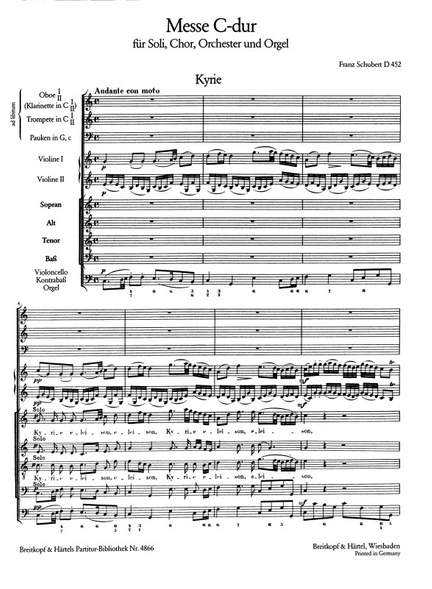Schubert: Messe C-dur D 452