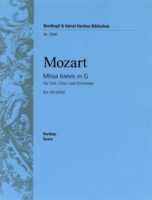 Mozart: Missa brevis in G KV 49 (47d)