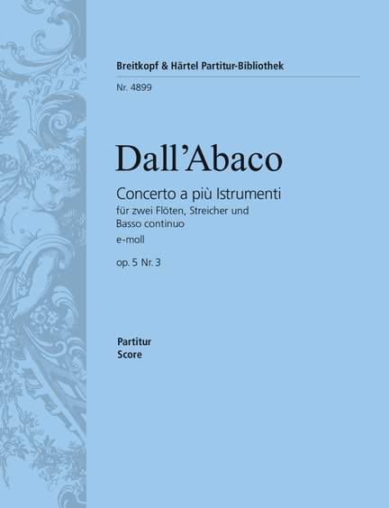 Dall'Abaco: Concerto e-moll op. 5/3