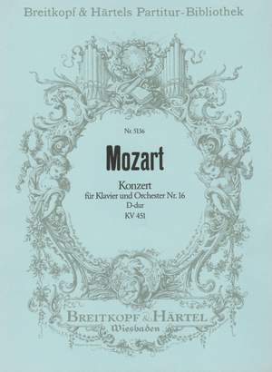 Mozart: Klavierkonzert 16 D-dur KV 451