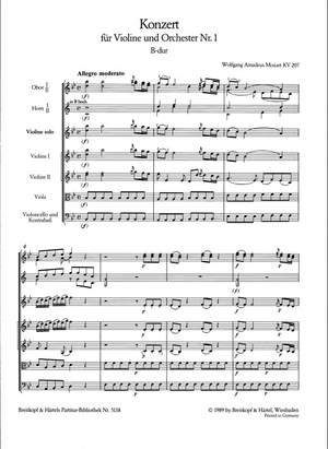 Mozart: Violinkonzert 1 B-dur KV 207