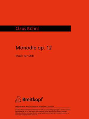 Kühnl: Monodie op. 12