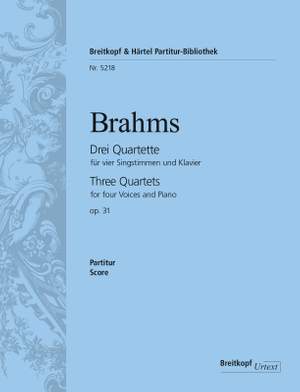 Brahms: Drei Quartette op. 31