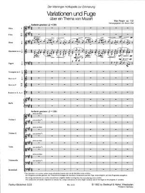 Reger: Mozart-Variationen op. 132