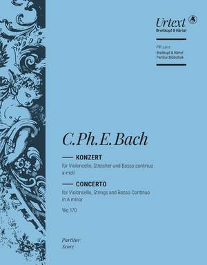 Bach, CPE: Cellokonzert a-moll Wq 170