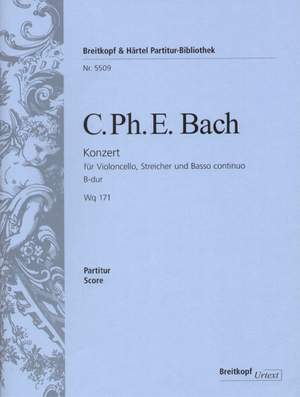 Bach, CPE: Cellokonzert B-dur Wq 171