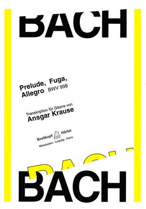 Bach, JS: Prelude, Fuga, Allegro BWV 998