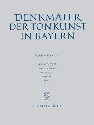 Denkmäler der Tonkunst in Bayern (Neue Folge) Volume 13