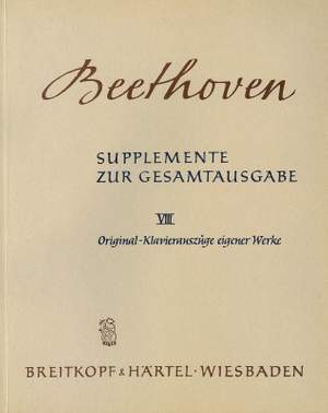 Beethoven: Original Piano reductions of own Works