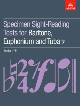 ABRSM: Specimen Sight-Reading Tests for Baritone, Euphonium and Tuba (Bass clef), Grades 1-5 [CLEARANCE]