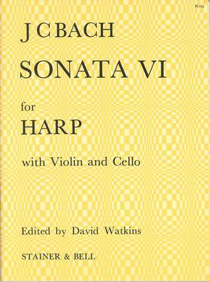 Bach: Sonata No. VI in B flat. Violin, Cello and Harp (or Piano)