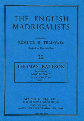 Bateson: Second Set of Madrigals (1618)