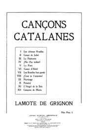 Juan Lamote De Grignon: Cançons Catalanes
