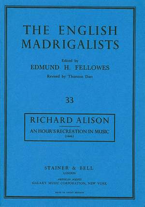 Alison: An Hour’s Recreation in Musicke (1606)
