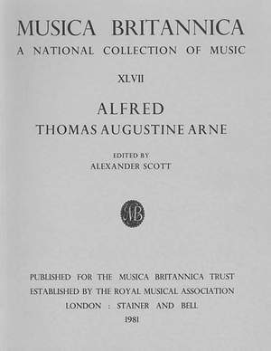 Arne: Alfred. Opera. Full Score