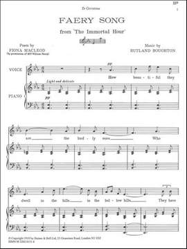 Boughton: The Faery Song (The Immortal Hour) (E flat - A flat)