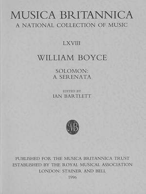 Boyce: Solomon: A Serenata