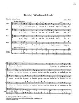 Blow: Behold, O God our defender and Let my prayer come up