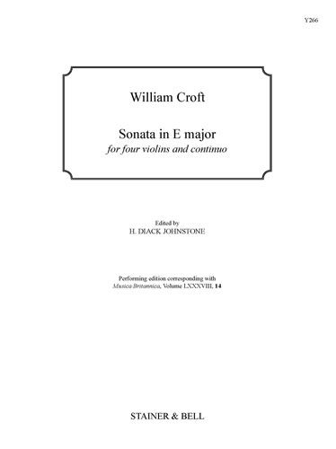 Croft: Sonata in E for 4 Violins & Continuo