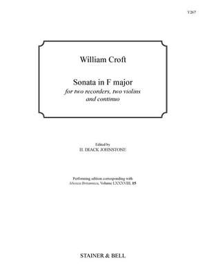 Croft: Sonata in F for 2 Rec, 2 Violins & Continuo