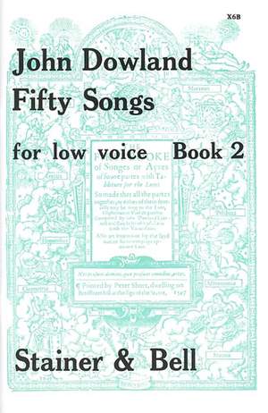 Dowland: Fifty Songs. Book 2. Low Voice