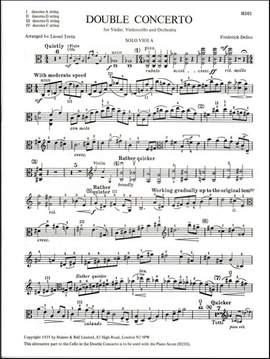 Delius: Double Concerto arranged by Lionel Tertis for Violin, Viola and Piano