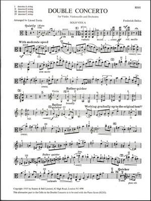 Delius: Double Concerto arranged by Lionel Tertis for Violin, Viola and Piano