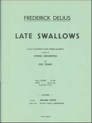 Delius: Late Swallows
