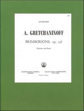 Grechaninoff: Brimborions for Clarinet and Piano