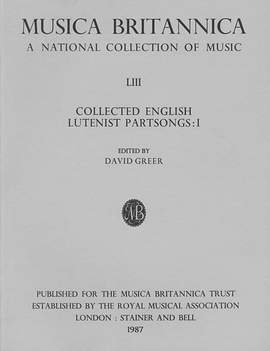 Collected English Lutenist Partsongs I