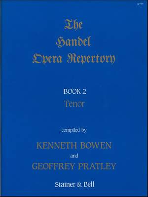 Handel: The Handel Opera Repertory. Book 2. Tenor