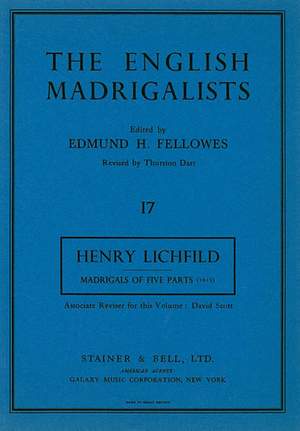 Lichfild: First Set of Madrigals of Five Parts (1613)