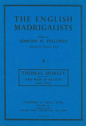 Morley: First Book of Balletts to Five Voices (1595/1600)