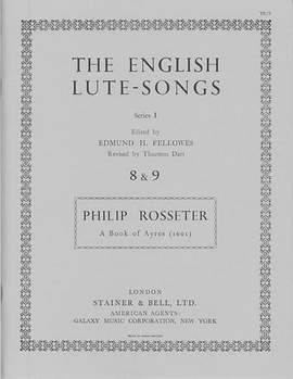 Rosseter: A Book of Ayres (1601)
