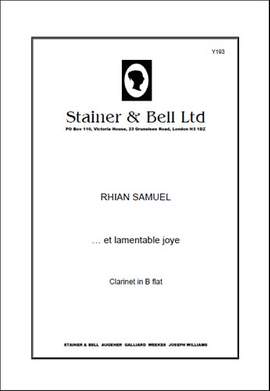 Samuel: ...et Lamentable Joye. Solo Clarinet