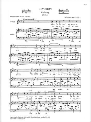 Schumann: Widmung (Devotion) (B - G flat)